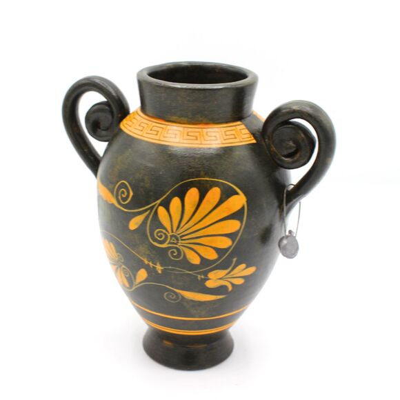 Vintage Greek Red Figure Amphora Vase Terracotta Pottery Classic Mythology Art - Picture 2 of 8